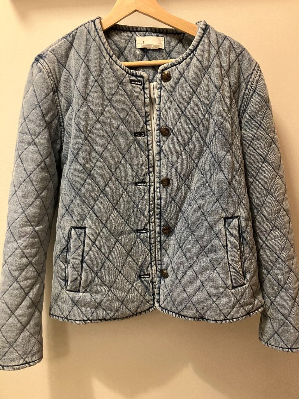 Anthropologie Quilted Jean Jacket